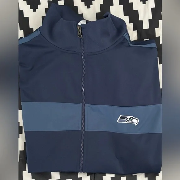 Seattle Seahawks Men’s Track Jacket SiZE: 2XL NFL Football Full Zip Casual